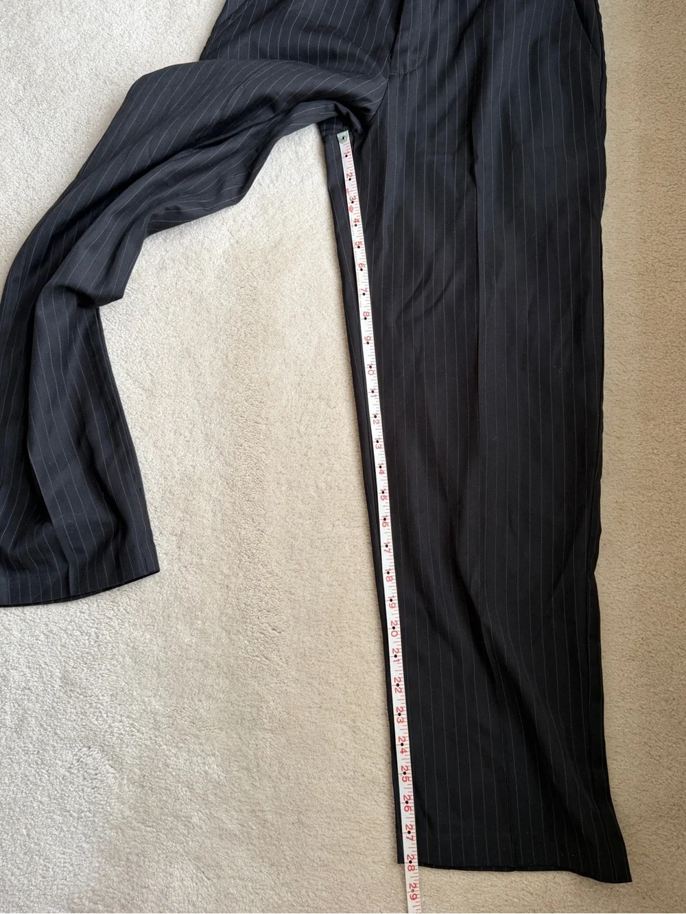 Chaps 2 piece Black Pinstripe Suit jacket coat pants Boys Size 14